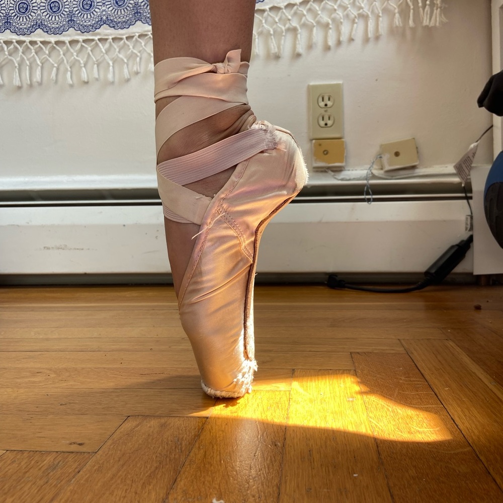 Used pointe shoes. Not meant for wearing, for decorative purposes only.